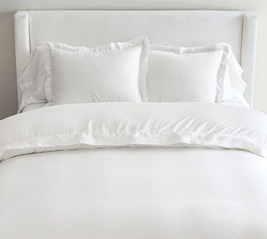 Pottery popular Barn Ivory White Tencel Lyocell 320 Thread Count Full Sheet Set NWT