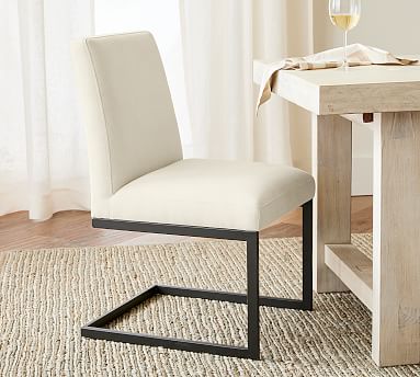 Metal and upholstered dining chairs discount