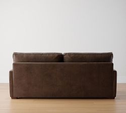 Pearce Square Arm Leather Sofa (64&quot;&ndash;91&quot;)