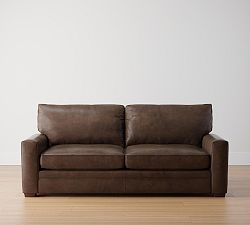 Pearce Square Arm Leather Sofa (64&quot;&ndash;91&quot;)