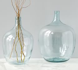 Recycled Glass Demijohn Vases