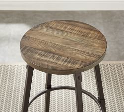 Lexa Reclaimed Wood Swivel Stool