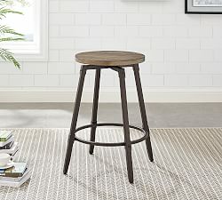 Lexa Reclaimed Wood Swivel Stool