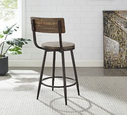 Arnold Reclaimed Wood Swivel Stool