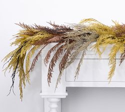 Faux Fall Grass Wreath &amp; Garland