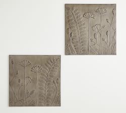 Zinc Flowers Indoor/Outdoor Handcrafted Wall Art