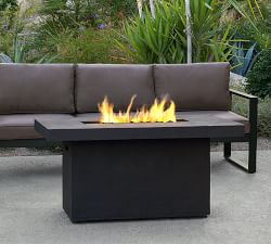 Trinity Concrete Rectangular Propane Fire Pit Table (50&quot;)