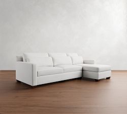 York Square Arm Deep Seat Chaise Sectional (84&quot;&ndash;115&quot;)