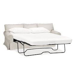 PB Basic Slipcovered Sleeper Sofa with Memory Foam Mattress (83&quot;)