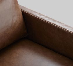 Pacifica Slim Arm Leather Sofa (69&quot;&ndash;90&quot;)