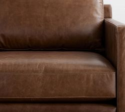 Pacifica Slim Arm Leather Sofa (69&quot;&ndash;90&quot;)