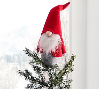 Felt Gnome Christmas Tree Topper Pottery Barn
