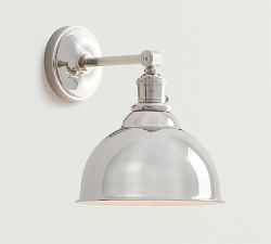 Metal Bell Straight Arm Sconce (10'')