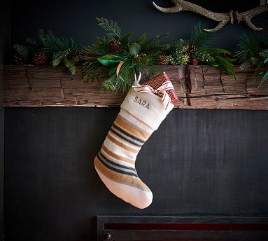 Neutral outlets Christmas Stocking made from Pendleton Wool