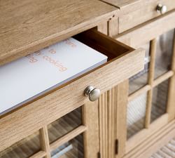 Livingston Media Console with Glass Cabinets (105'')