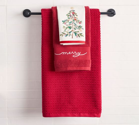 Merry Hand Towel Pottery Barn