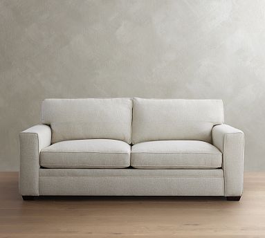 Pearce Square Arm Upholstered Sofa 75 3 Seater Down Blend Wrapped Cushions Performance Slub Weave Navy Pottery Barn