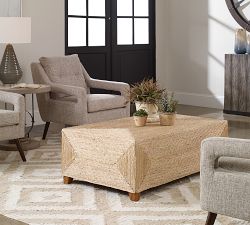 Noah Rectangular Woven Coffee Table (48&quot;)