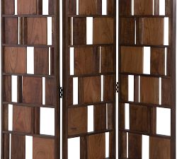 Cubed Acacia Multipanel Room Divider