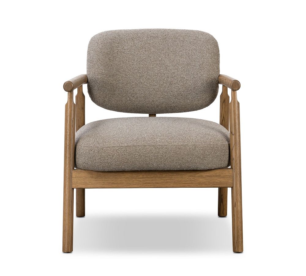 Weslie Feather Oak Upholstered Armchair