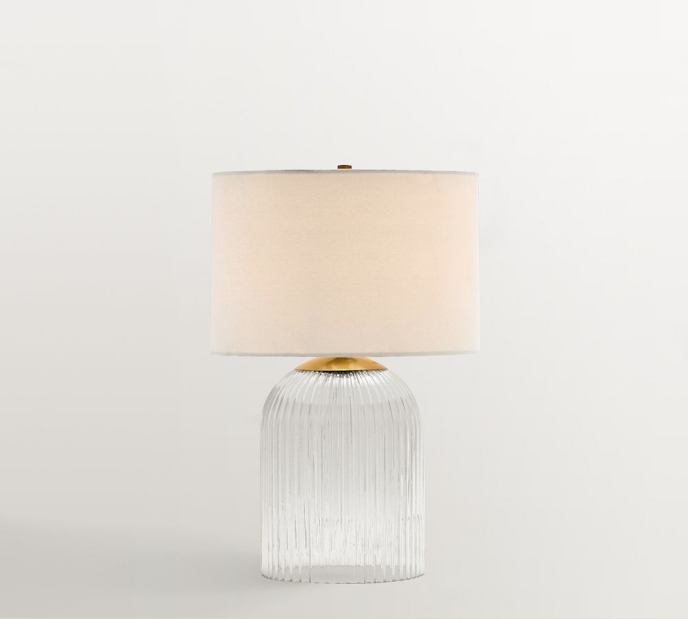 Cooper Ribbed Glass Table Lamp (19"-30")