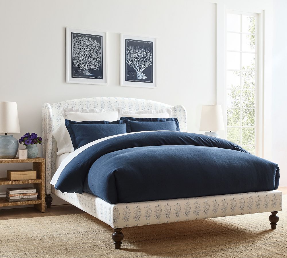 Belgian Flax Linen Duvet Cover-Midnight