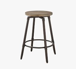 Lexa Reclaimed Wood Swivel Stool