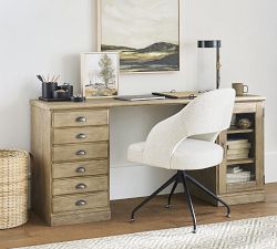 Hartley Upholstered Swivel Desk Chair