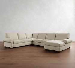 Turner Roll Arm L-Shaped Chaise Sectional (142&quot;)