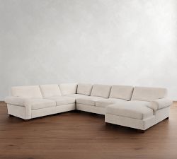 Turner Roll Arm L-Shaped Chaise Sectional (142&quot;)