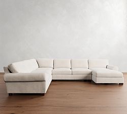 Turner Roll Arm L-Shaped Chaise Sectional (142&quot;)