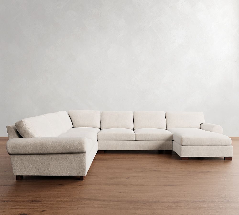 Turner Roll Arm L-Shaped Chaise Sectional (142&quot;)