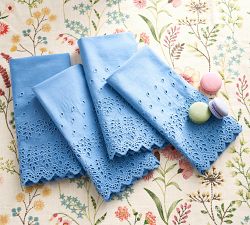 Eyelet Organic Cotton Napkins - Set of 4