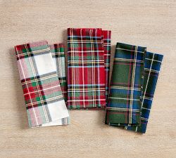 Stewart Plaid Cotton Napkins - Set of 4