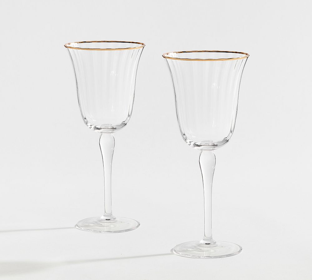 Monique Lhuillier Tatum Wine Stem Glasses – Set of 2