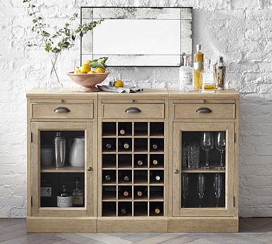 Modular Bar Buffet With Wine Grid 54 Pottery Barn