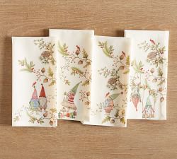 Forest Gnome Linen/Cotton Napkins - Set of 4