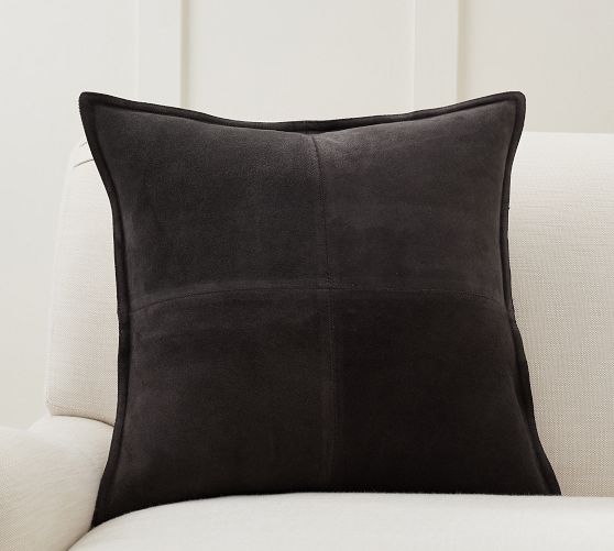 Pieced Suede Pillow