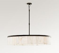 Windham Alabaster Tile Round Chandelier (42&quot;)