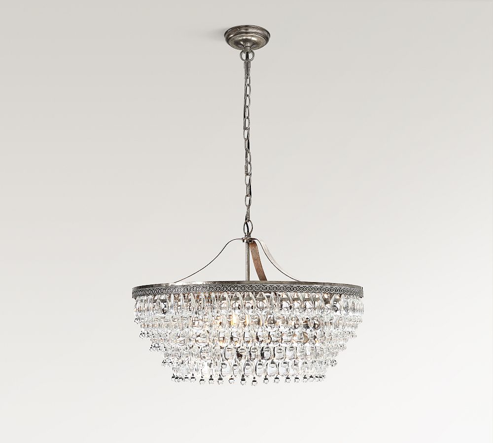 Clarissa Crystal Round Chandelier (19&quot;-28&quot;)