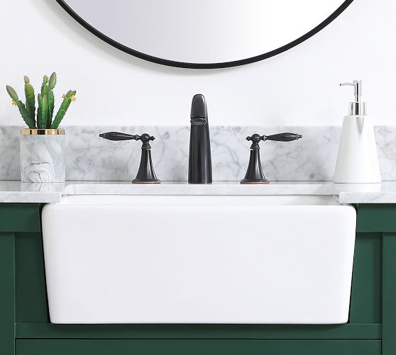 Marble Vanity Backsplash | Pottery Barn