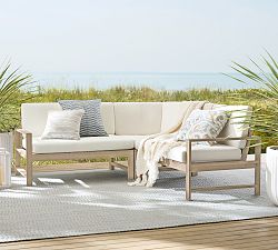 Indio Eucalyptus 3-Piece Loveseat Outdoor Sectional (78&quot;)