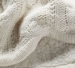 Cozy Cable Knit Throw Blanket