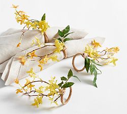 Forsythia Napkin Rings - Set of 4