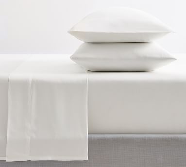 Pottery barn outlet Tencel king size sheet set new white lyocell silky