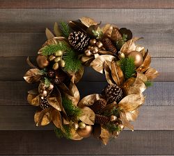 Faux Magnolia and Eucalyptus Wreath &amp; Garland