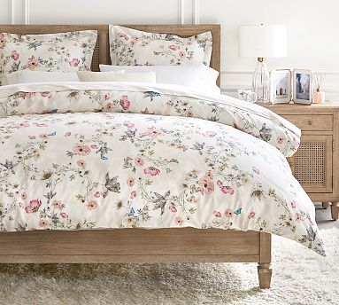 POTTERY BARN Duvet Cover King / Cal. King colorful deals Floral cotton excellent