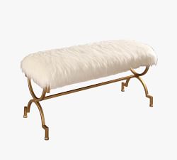 Dana Point Faux Fur Bench (42&quot;)