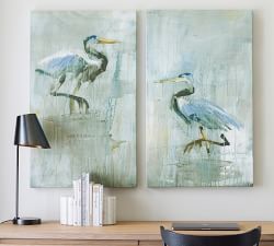 Boat House Heron Watch By Lauren Herrera - Set of 2