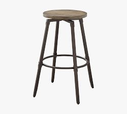 Lexa Reclaimed Wood Swivel Stool